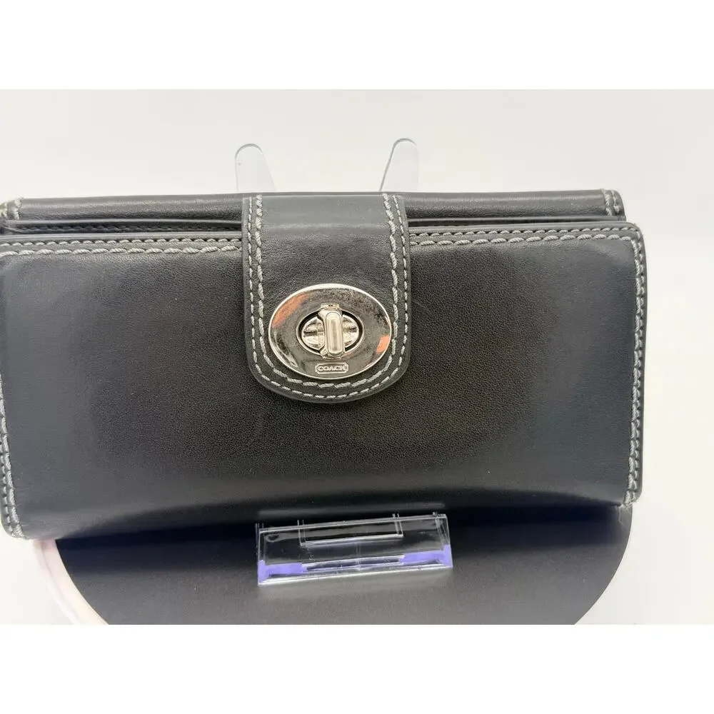 Coach Vintage Park Leather Turnlock Wallet - Picture 1 of 8